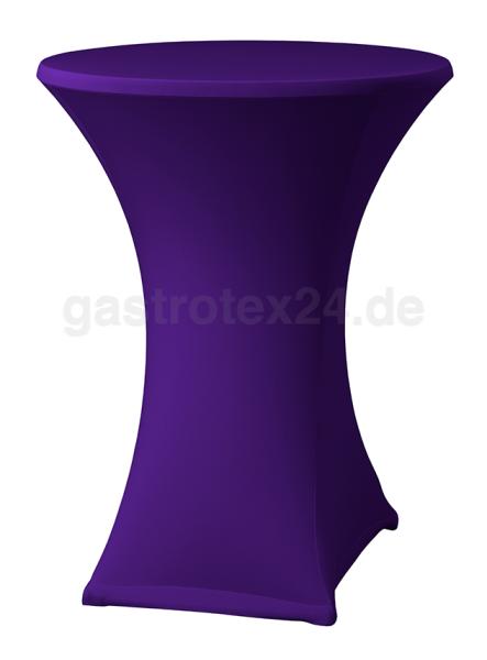 "Samba D2/D3" - Stretch-Stehtischhusse - 70 cm rund - für Scheren-Stehtische - Farbe: purple (lila)
